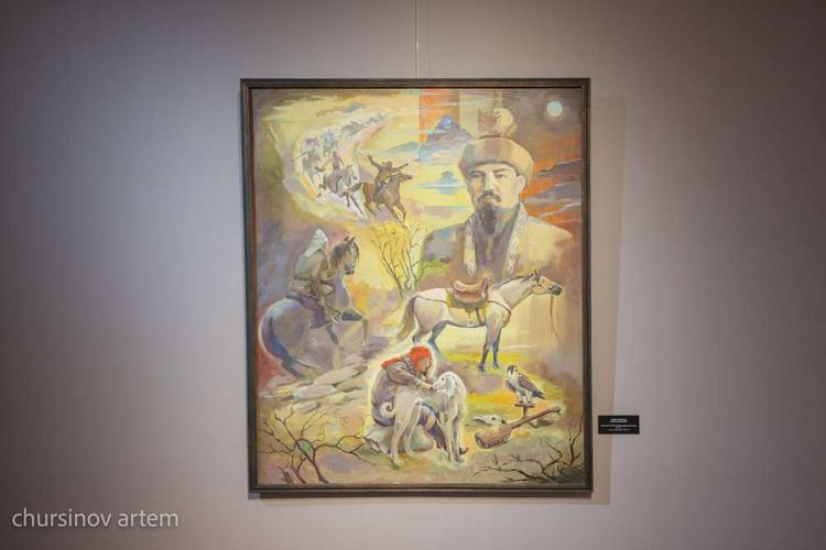 Выставка картин с сюжетами из казахских песен открылась в столице
