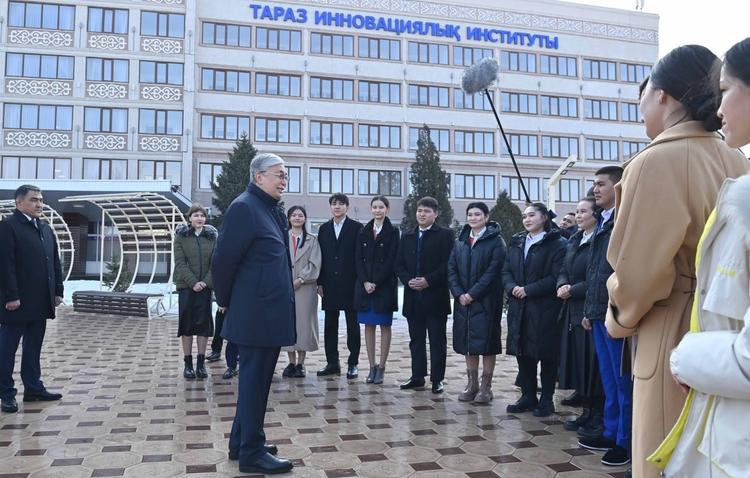 Мемлекет басшысы Тараз қаласындағы Студенттер үйіне барды